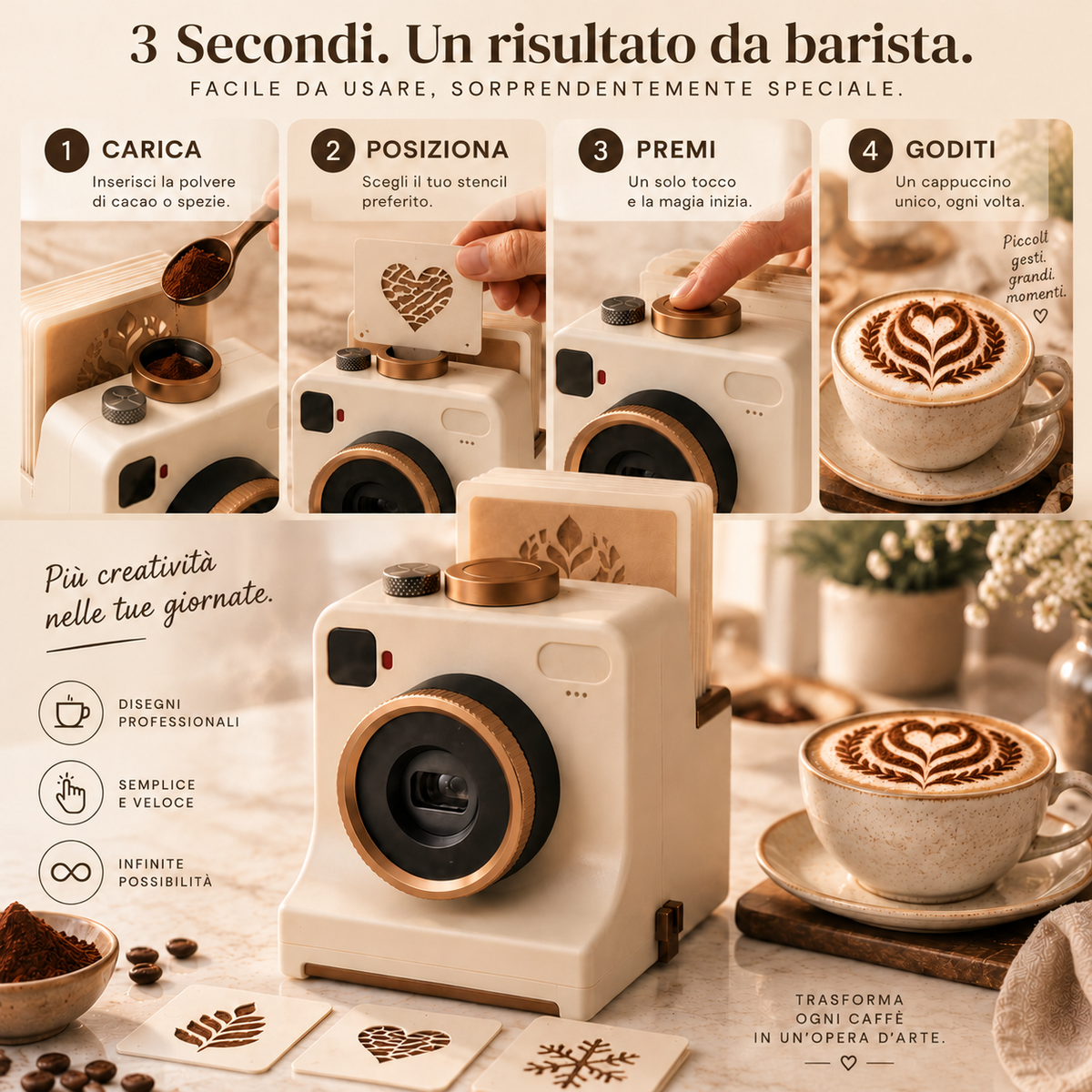 Norivy™ Schiumì d’Autore – La latte art da bar in un clic ☕